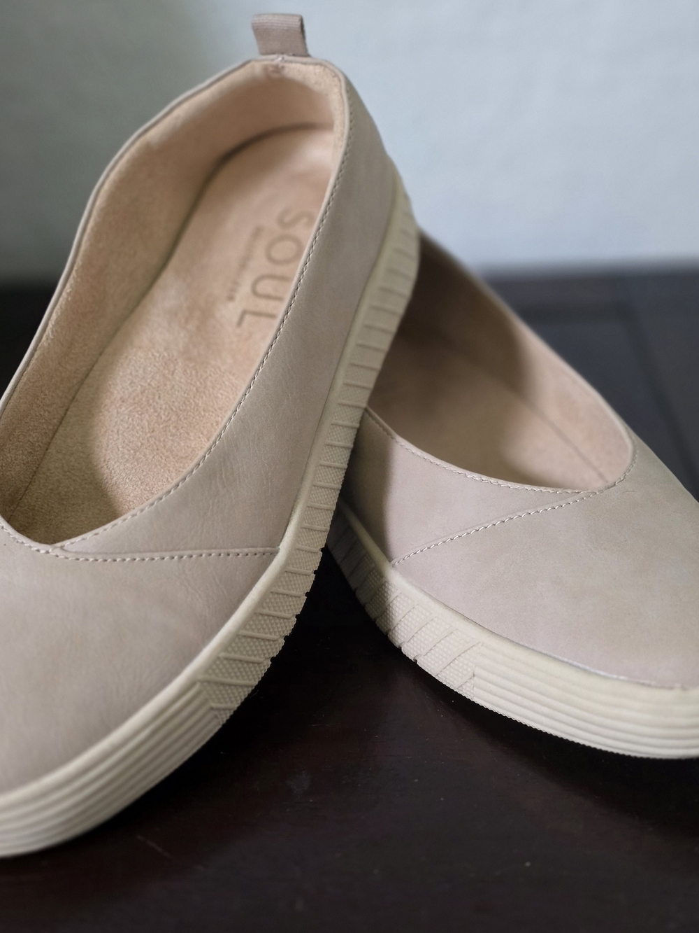 SOUL Naturalizer Women's Slip-On Flats in Beige Neutral